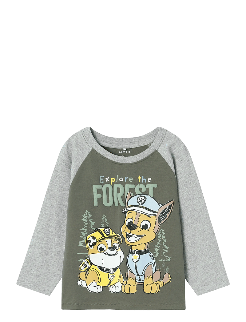 name it - NMMSENTE PAWPATROL LS NREG TOP CPLG - long-sleeved t-shirts - tea leaf - 0