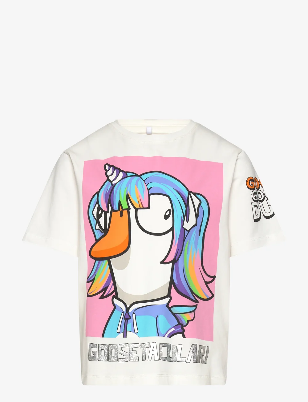 name it - NKFASANNE GOOSEDUCK SS NREG TOP BOX BFU - kortærmede t-shirts - jet stream - 1