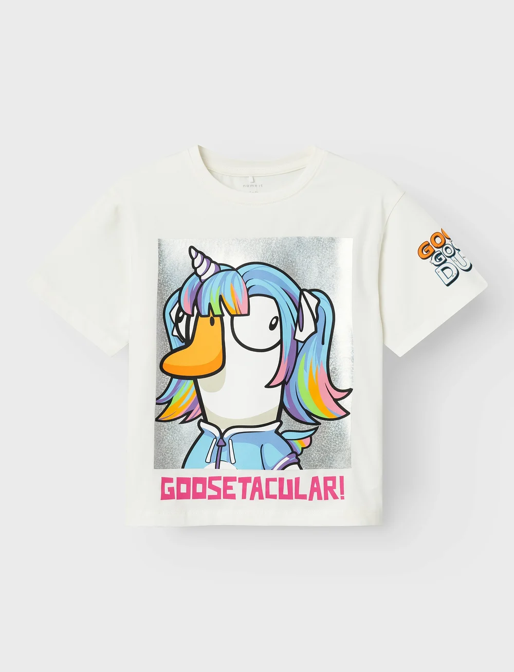 name it - NKFASANNE GOOSEDUCK SS NREG TOP BOX BFU - kortærmede t-shirts - jet stream - 0