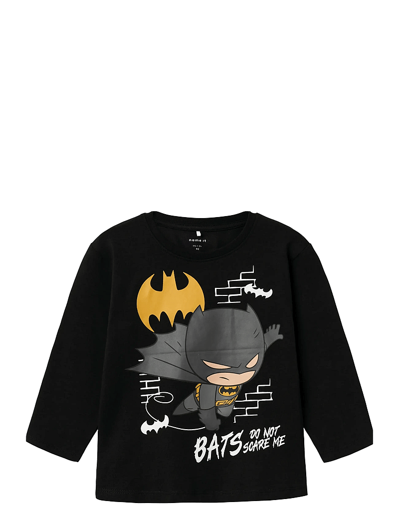 name it - NMMSEPPEL BATMAN LS NREG TOP WAB - long-sleeved t-shirts - black - 0