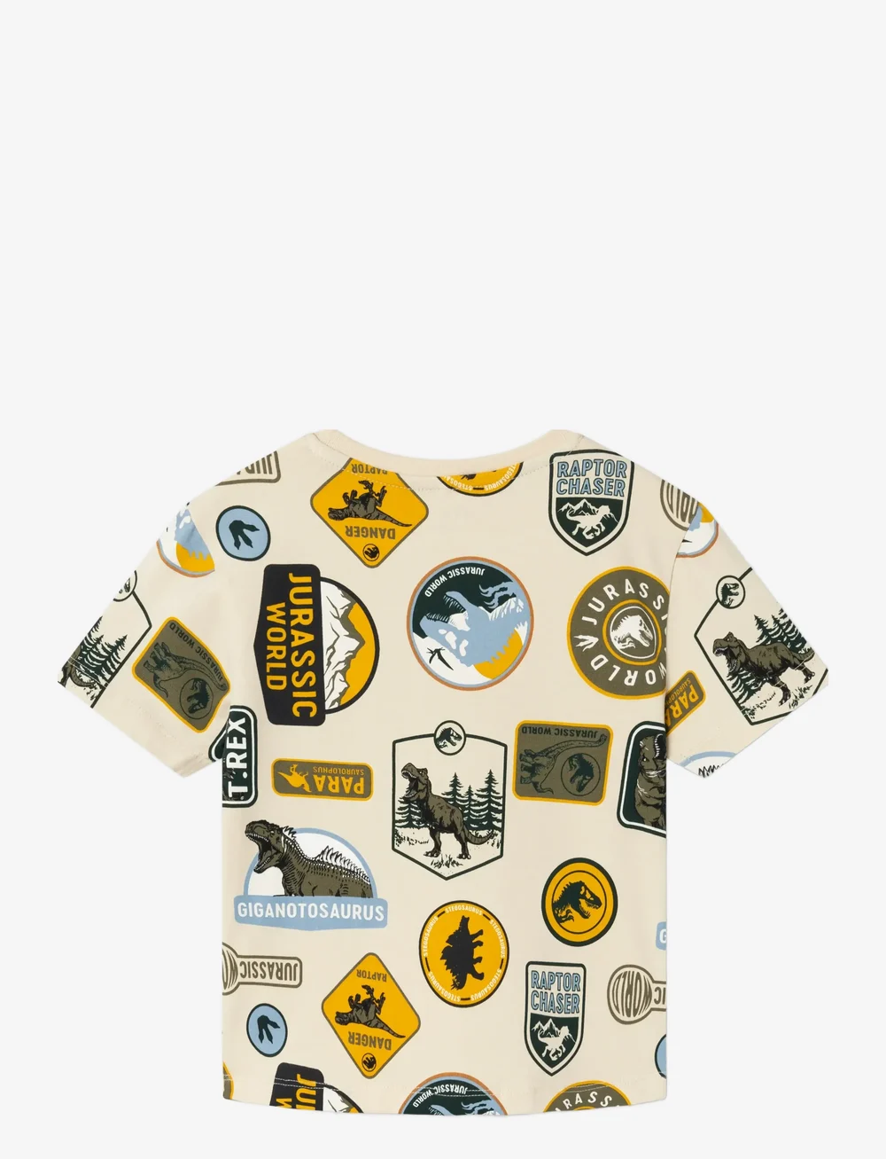 name it - NMMSUNTER JURASSIC SS NREG TOP SKY - short-sleeved t-shirts - summer sand - 1