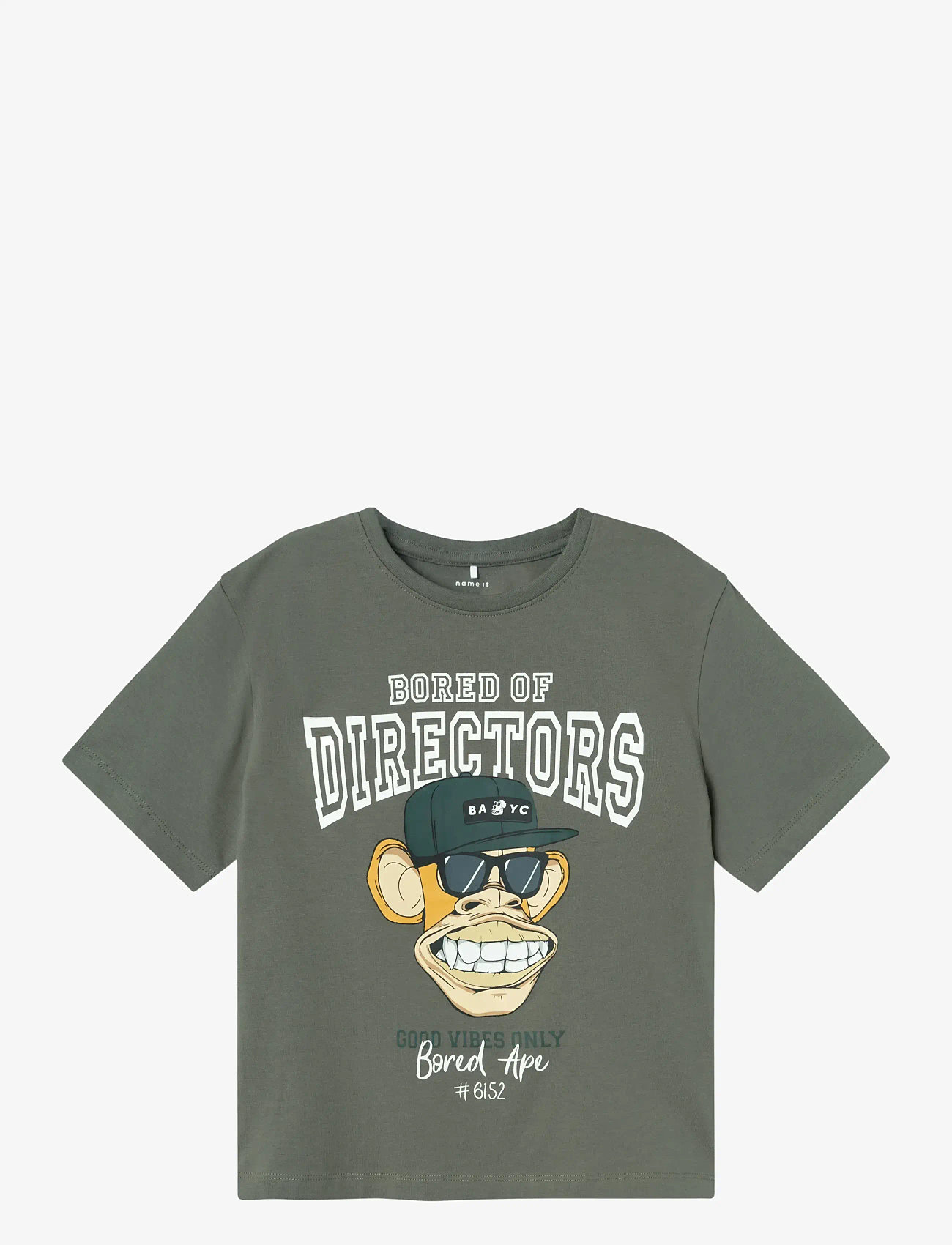 name it - NKMAROS BOREDOFD SS NREG TOP BOX SKY - kurzärmelige - tea leaf - 0