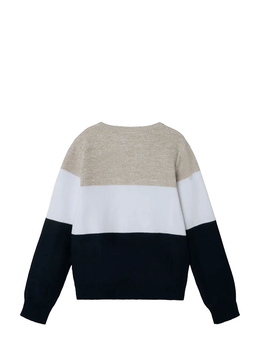 name it - NKMVOHAN LS KNIT - trøjer - island fossil - 1