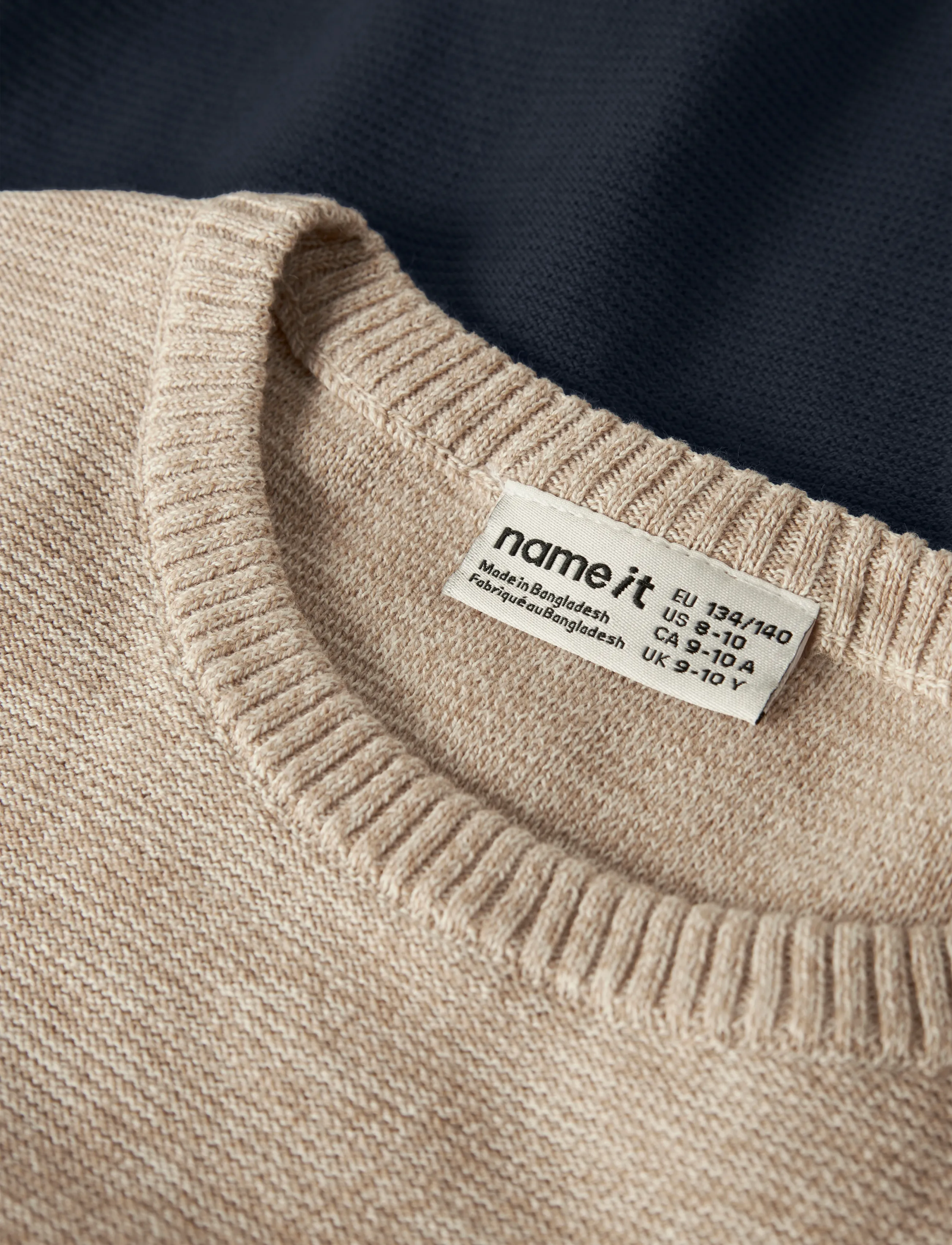 name it - NKMVOHAN LS KNIT - jumpers - sesame - 2