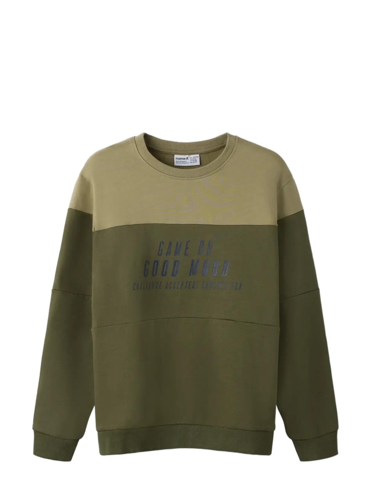name it - NKMVEMIL LS NREG SWEAT BRU - olive night - 2