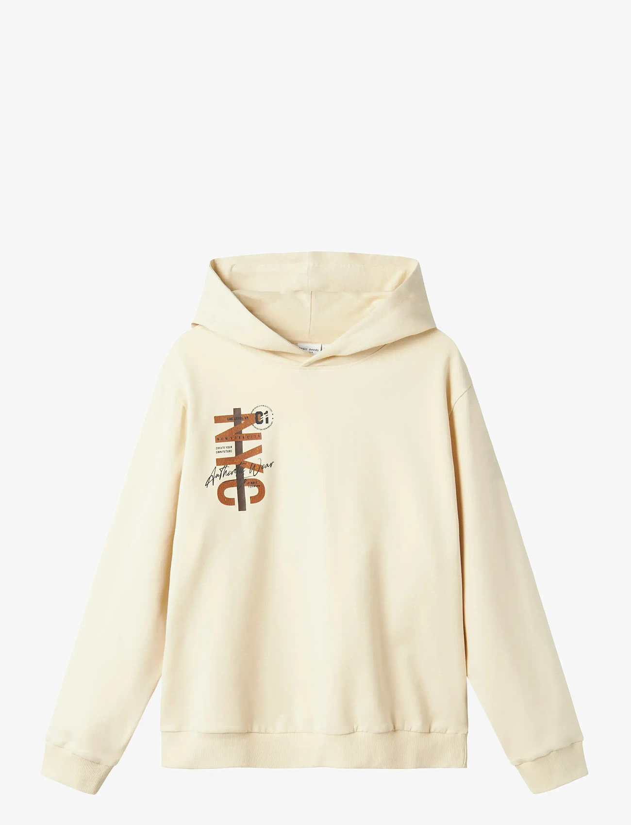 name it - NKMVUGO LS NREG SWEAT WH BRU - kapuzenpullover - summer sand - 0