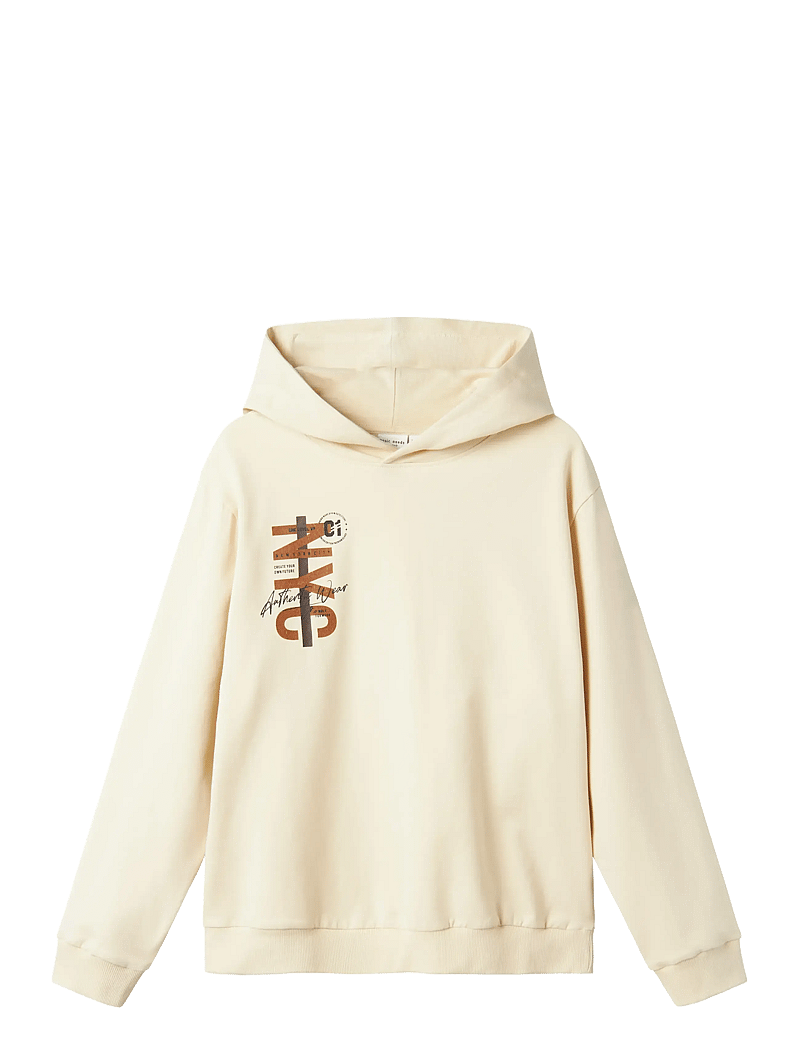 name it - NKMVUGO LS NREG SWEAT WH BRU - huvtröjor - summer sand - 0