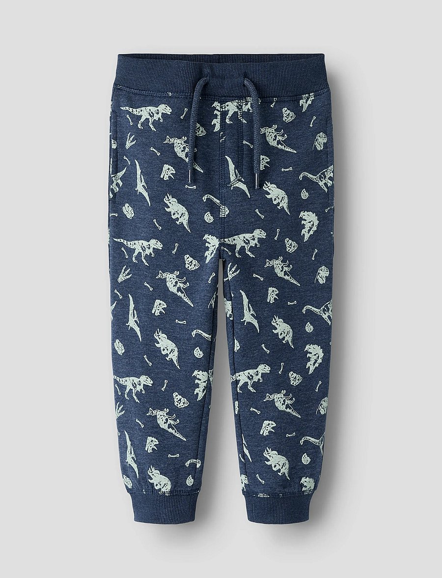 name it - NMMVIMO NREG AOP SWE PANT BRU - jogginghosen - navy blazer - 0