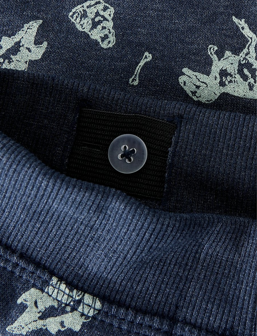 name it - NMMVIMO NREG AOP SWE PANT BRU - jogginghosen - navy blazer - 4