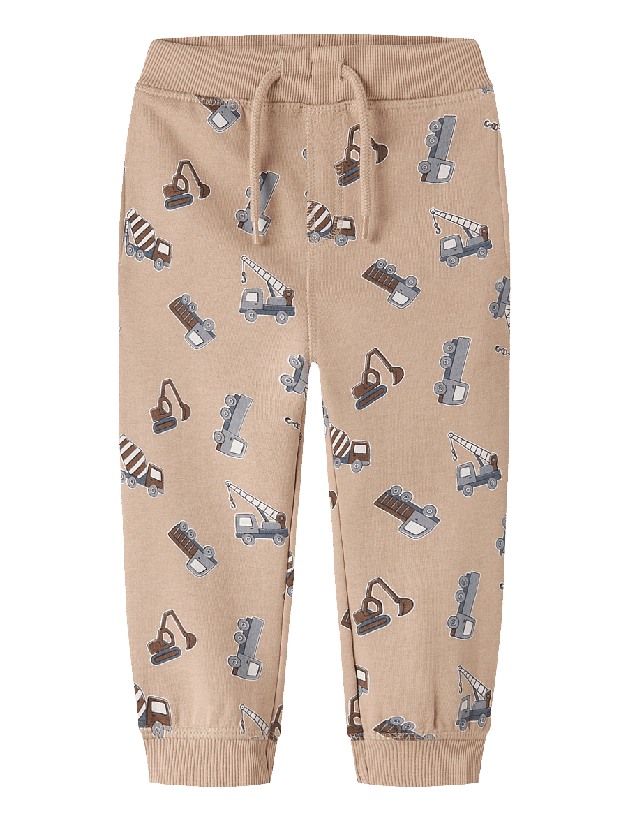 name it - NMMVIMO NREG AOP SWE PANT BRU - dressipüksid - sesame - 0