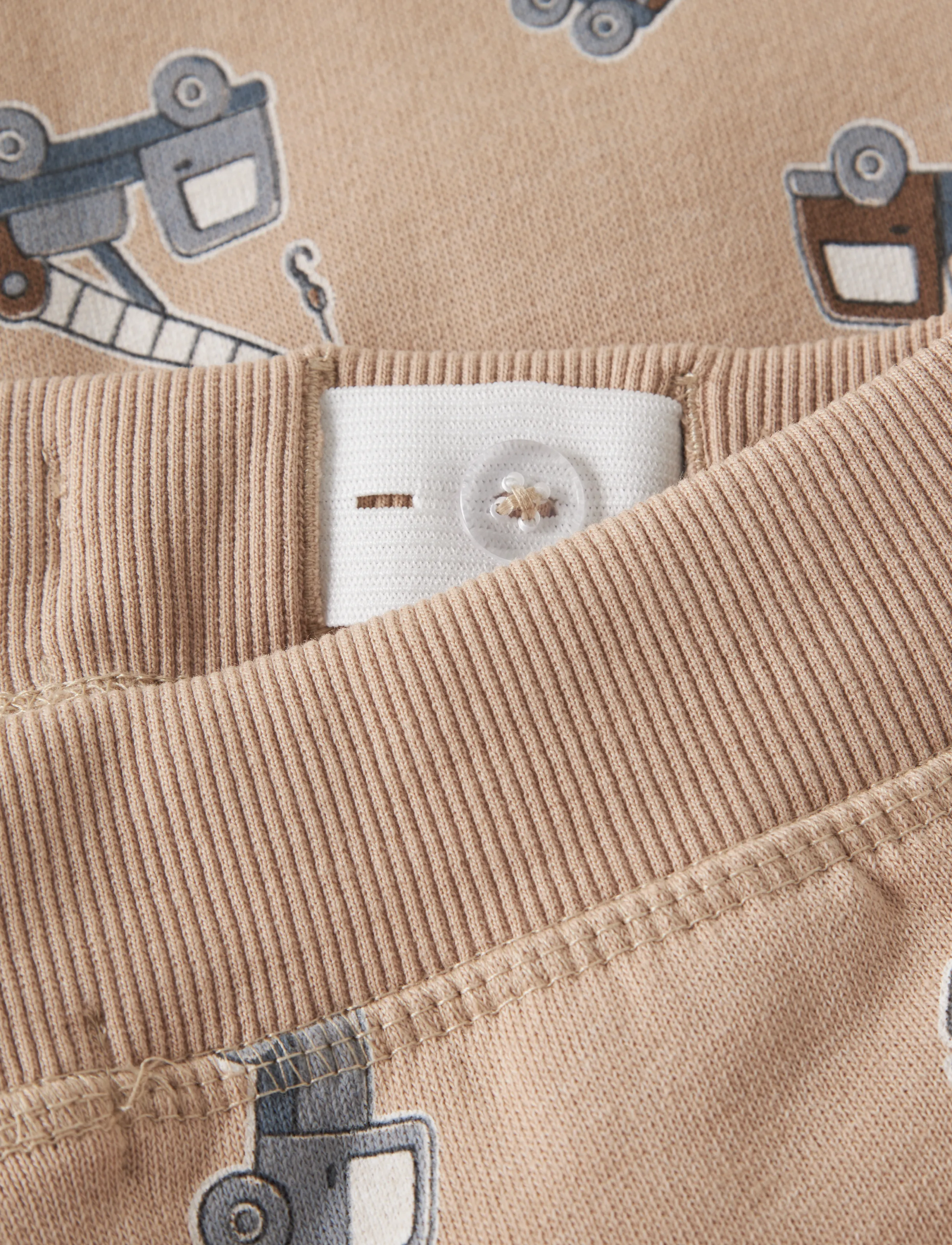 name it - NMMVIMO NREG AOP  SWE PANT BRU - jogginghosen - sesame - 2