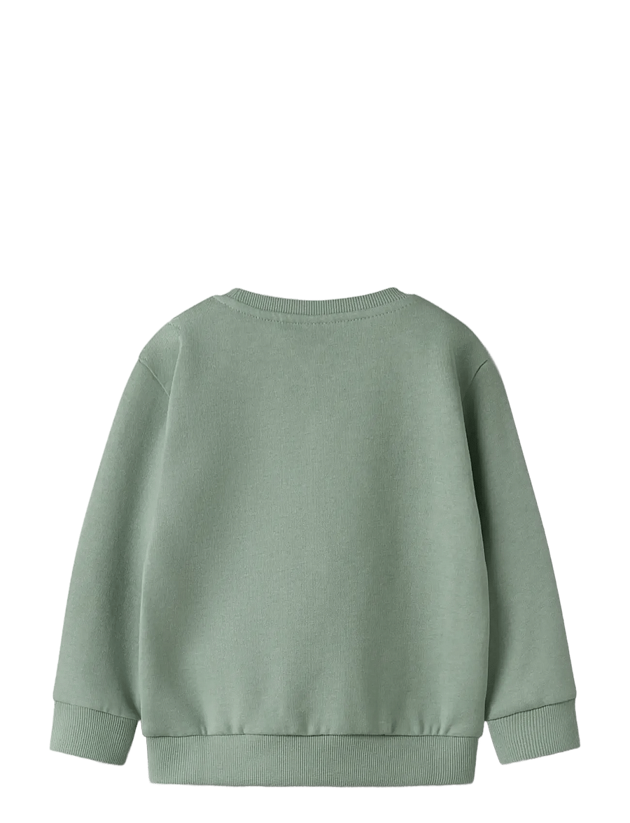 name it - NMMVIMO LS NREG AOP SWEAT BRU - sweatshirts - jadeite - 2
