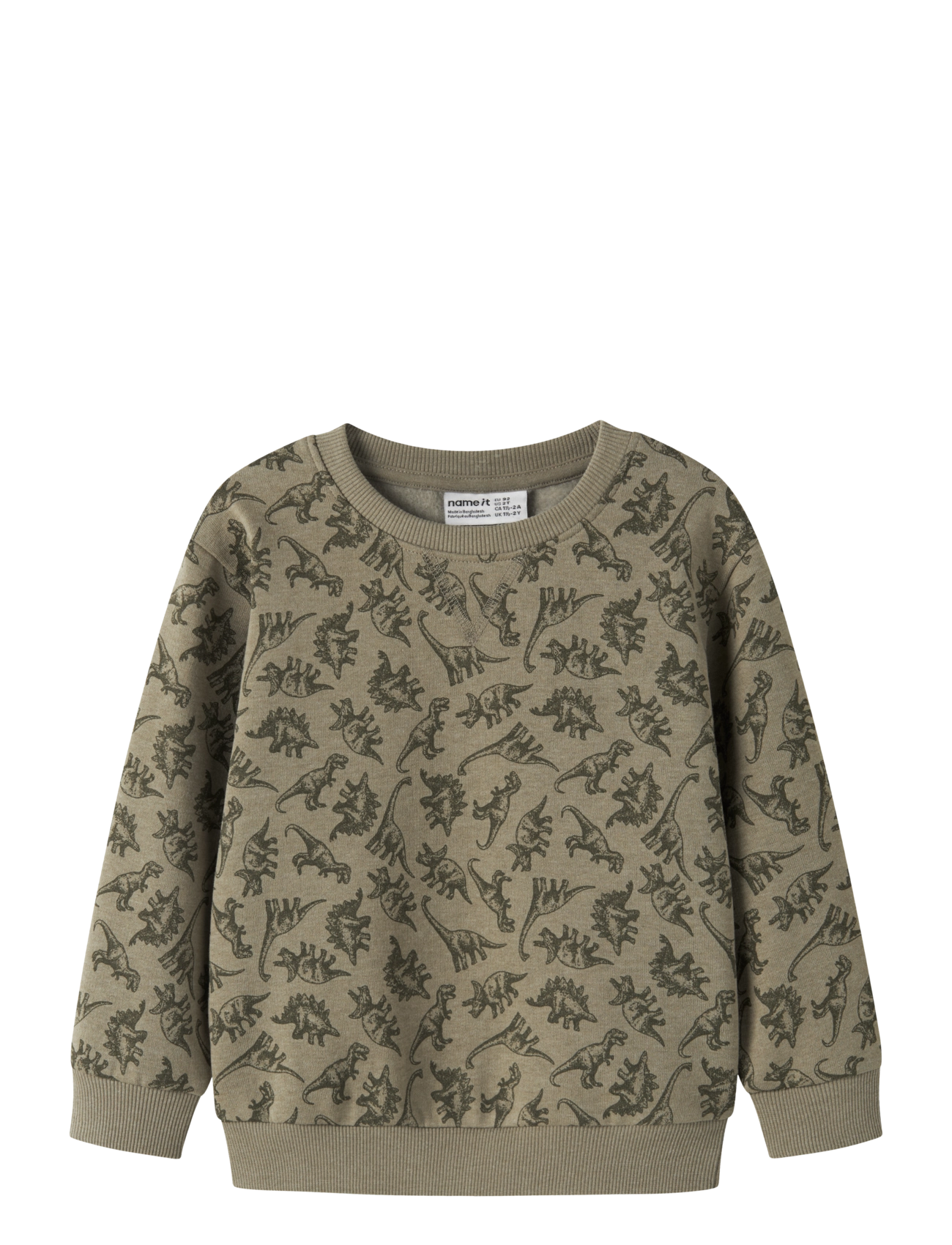 name it NMMVIMO LS NREG AOP SWEAT BRU - Alles anzeigen - MERMAID / khaki/green