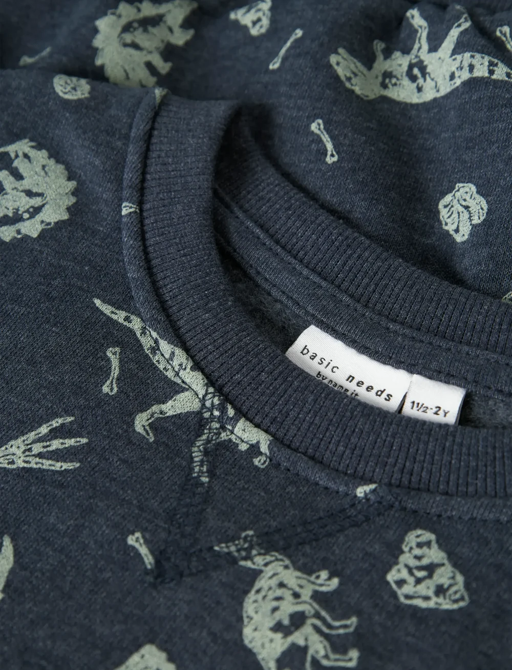 name it - NMMVIMO LS NREG AOP SWEAT BRU - sweatshirts - navy blazer - 0