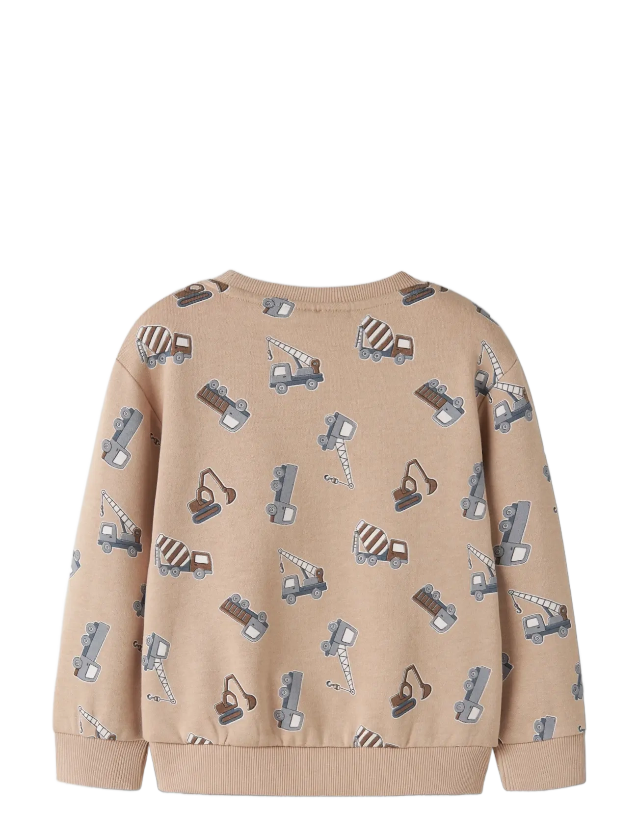name it - NMMVIMO LS NREG AOP SWEAT BRU - sweatshirts - sesame - 1