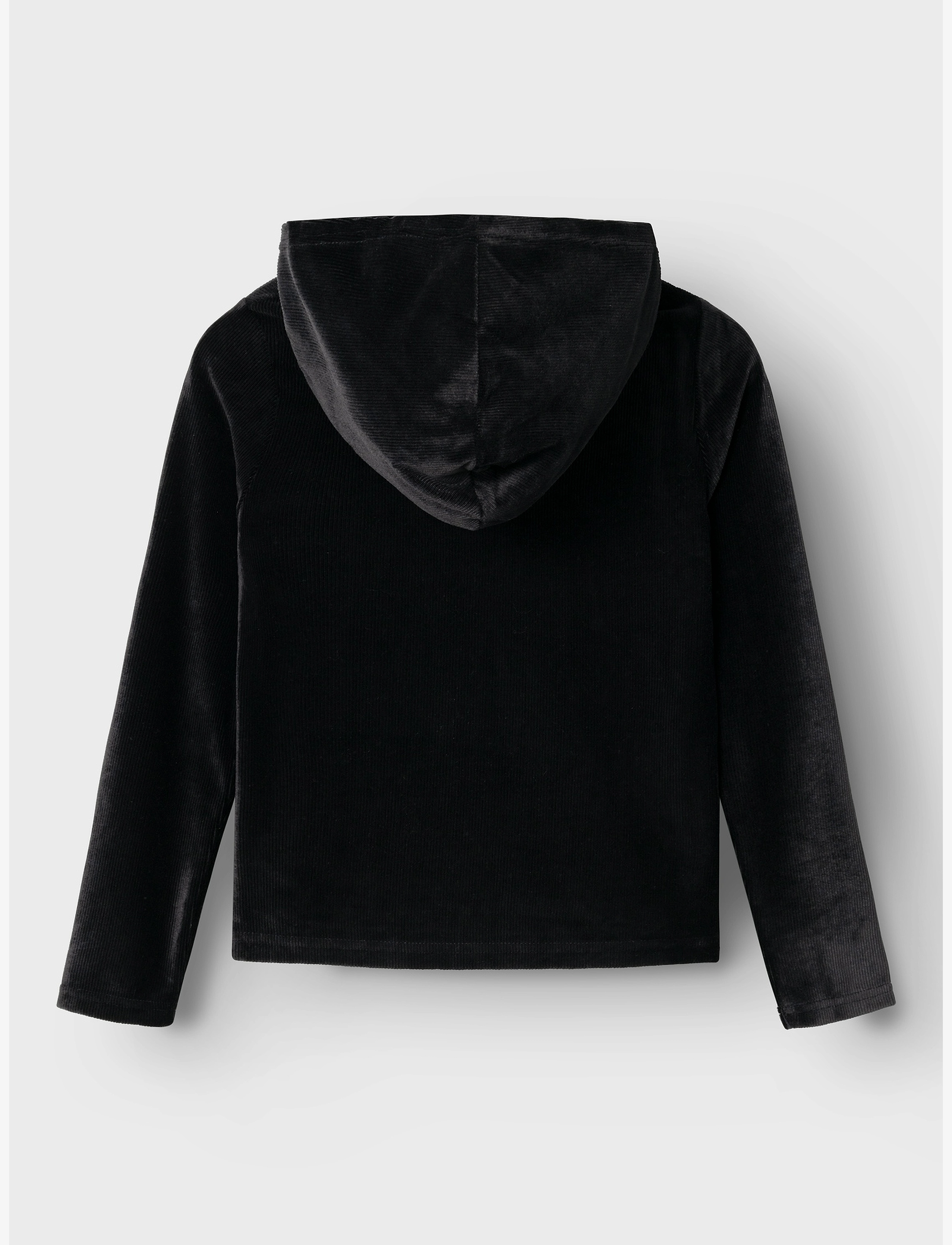 name it - NKFORINGE LS SLIM VEL TOP WH - kapuutsiga dressipluusid - black - 1