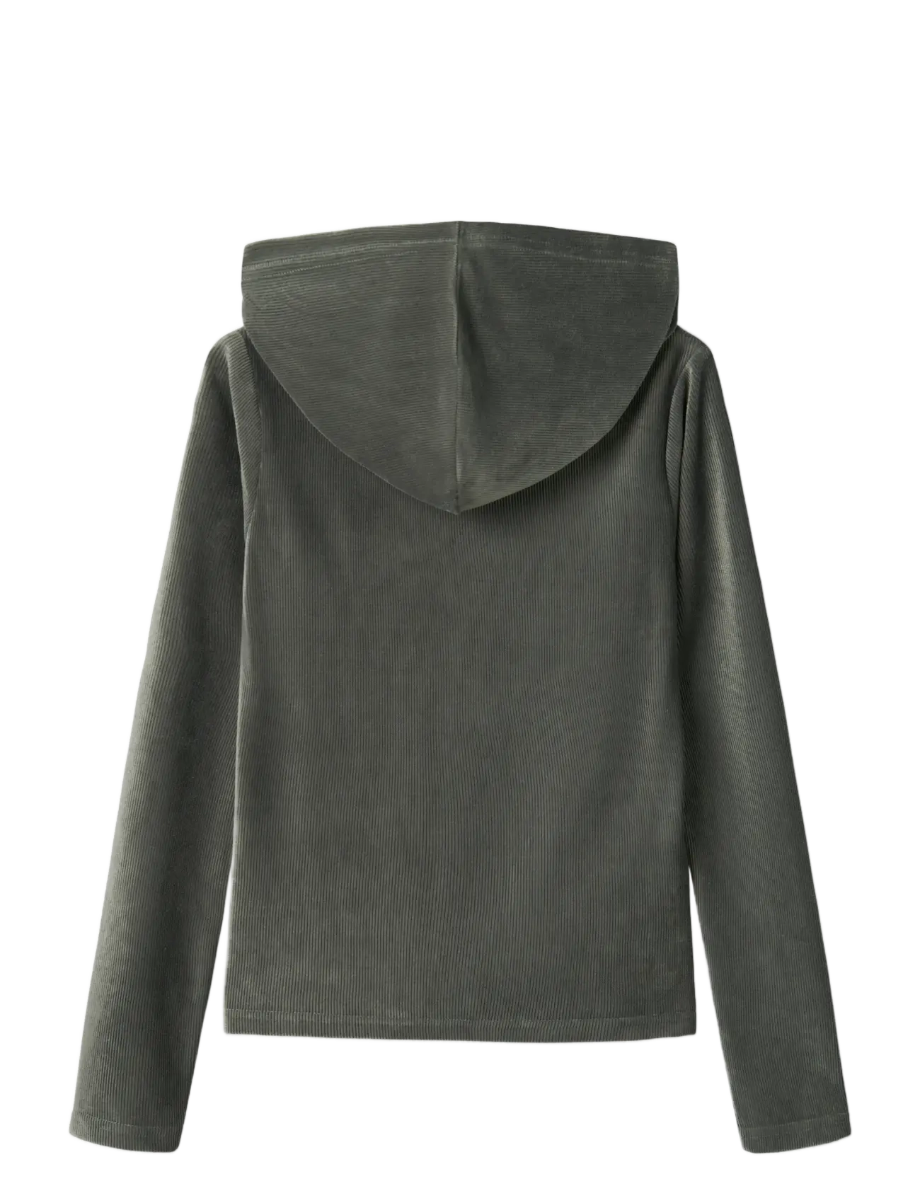 name it - NKFORINGE LS SLIM VEL TOP WH - kapuutsiga dressipluusid - mulled basil - 1