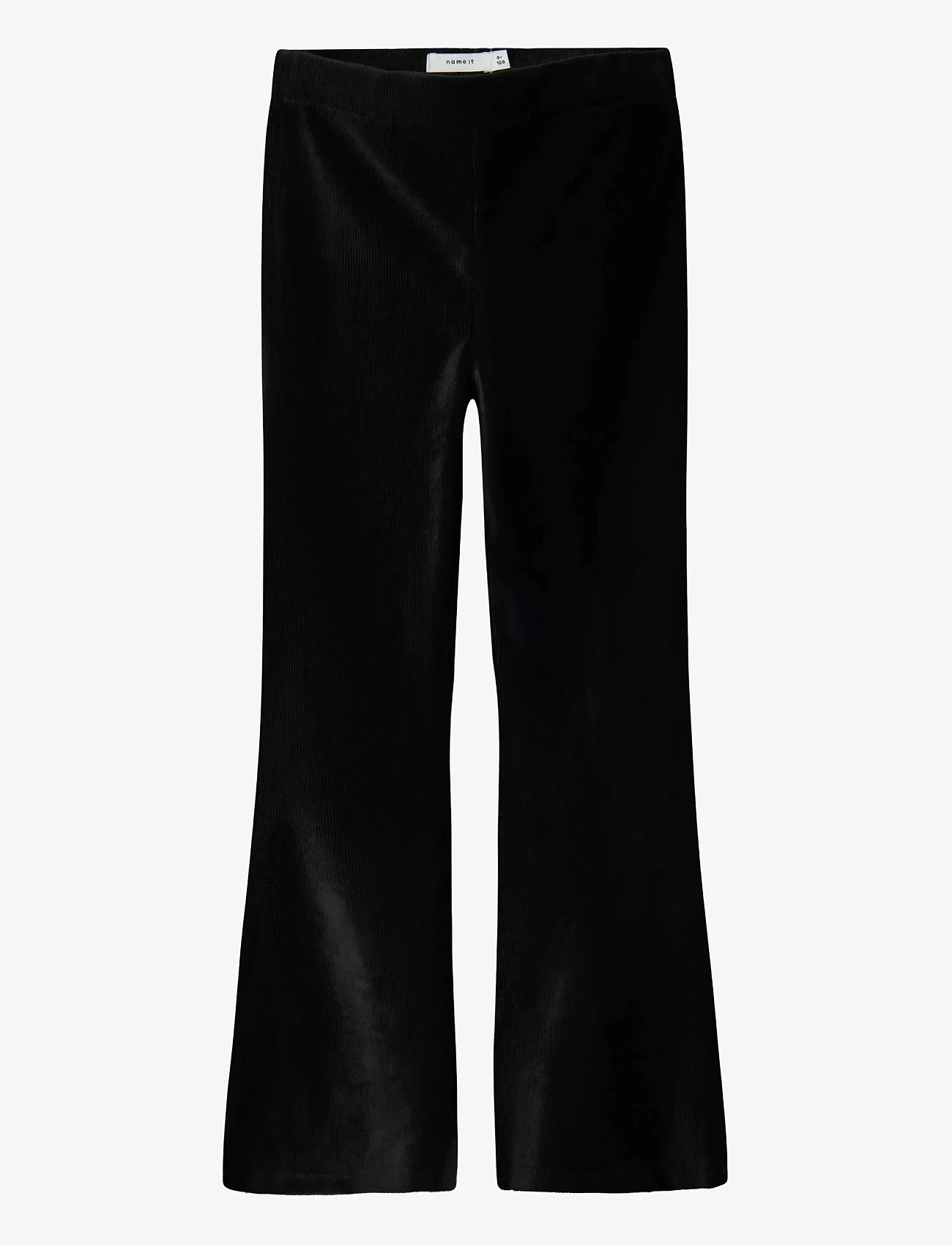 name it - NKFORINGE BOOTCUT VEL PANT - autumn clothing - black - 0