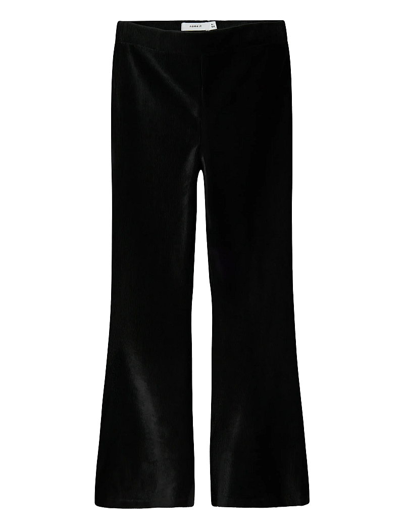 name it - NKFORINGE BOOTCUT VEL PANT - bikses - black - 0