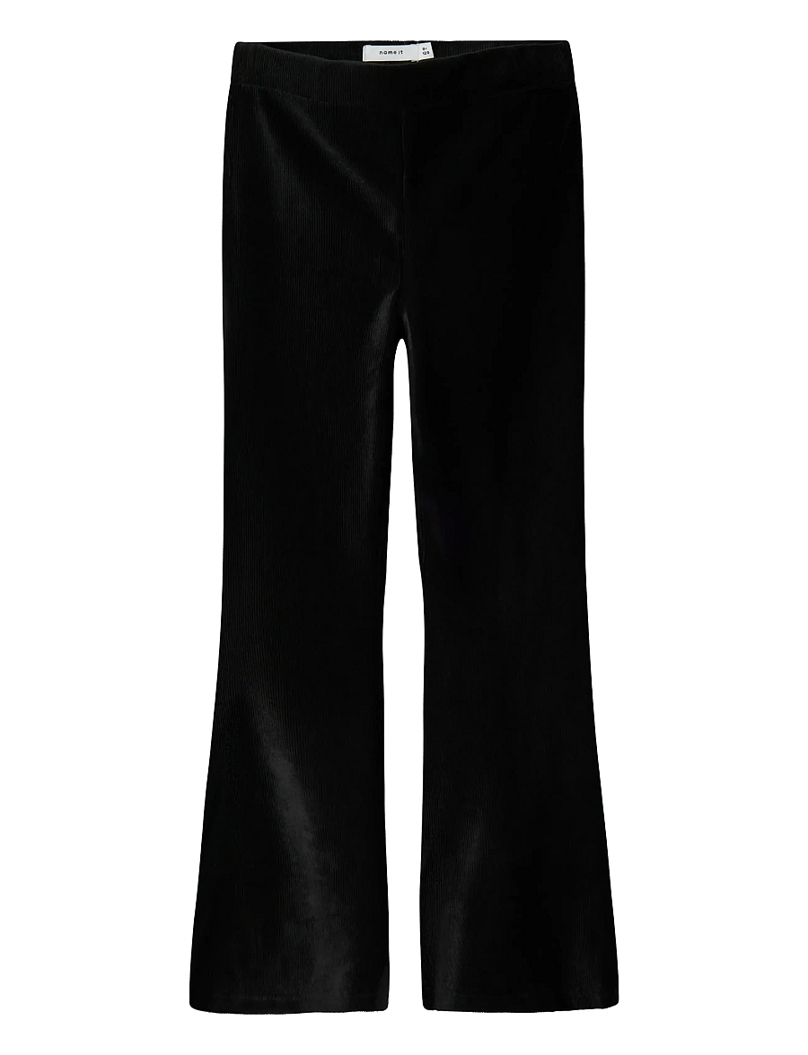name it - NKFORINGE BOOTCUT VEL PANT - bukser - black - 0