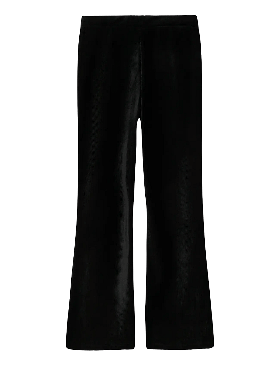 name it - NKFORINGE BOOTCUT VEL PANT - bukser - black - 1
