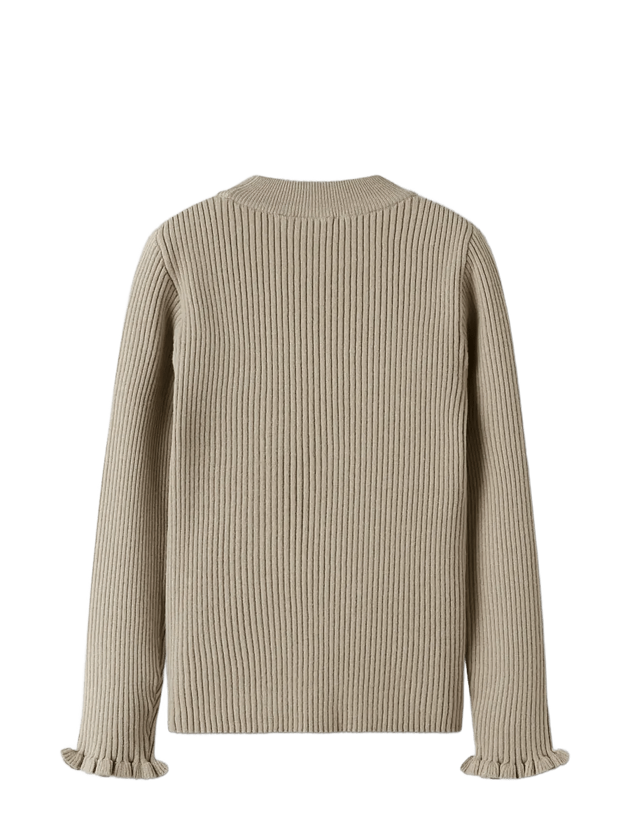 name it - NKFVIANNA LS SLIM KNIT - džemprid - island fossil - 1