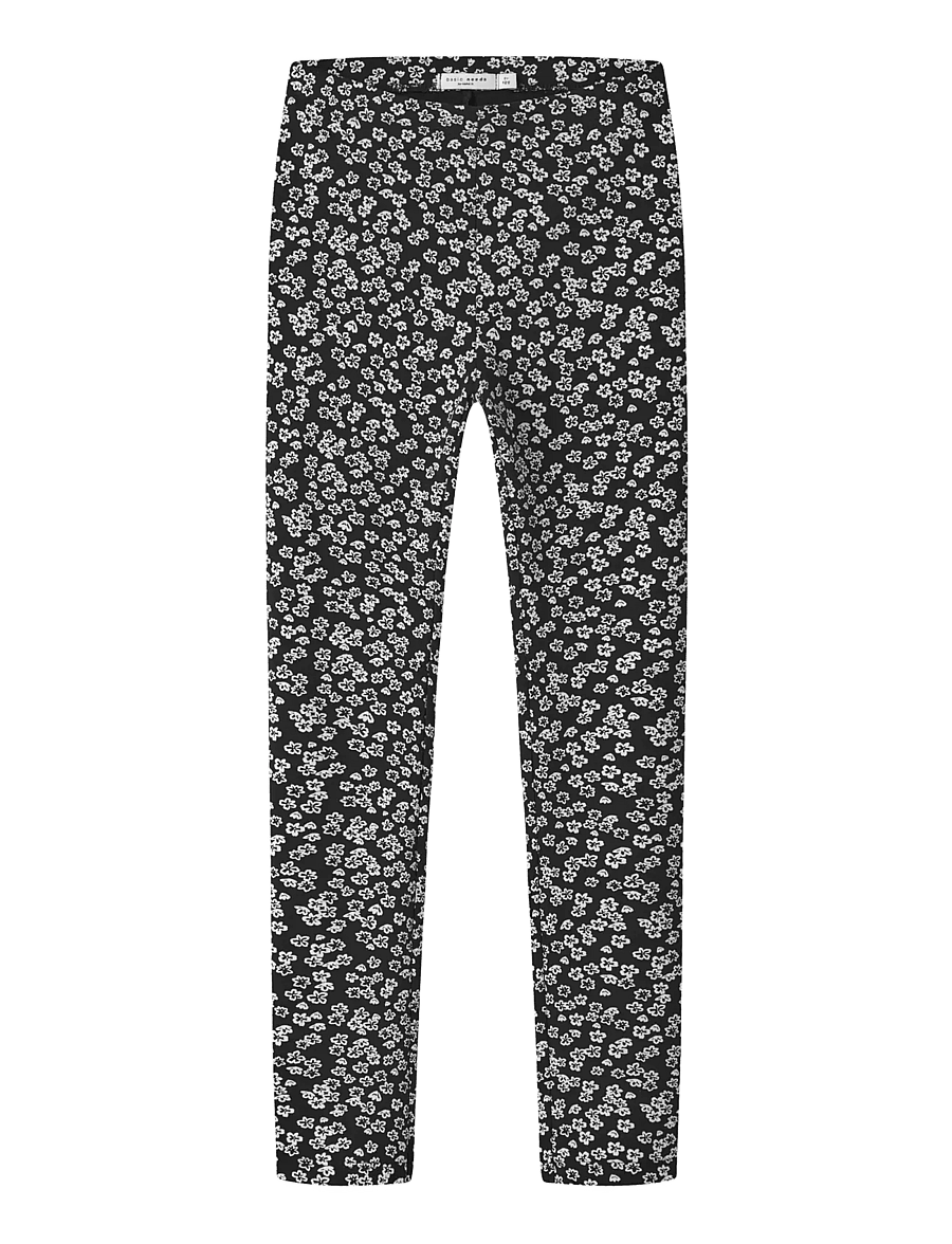 name it - NKFDAVINA AOP SWE LEGGING BRU - leginsy - black - 1