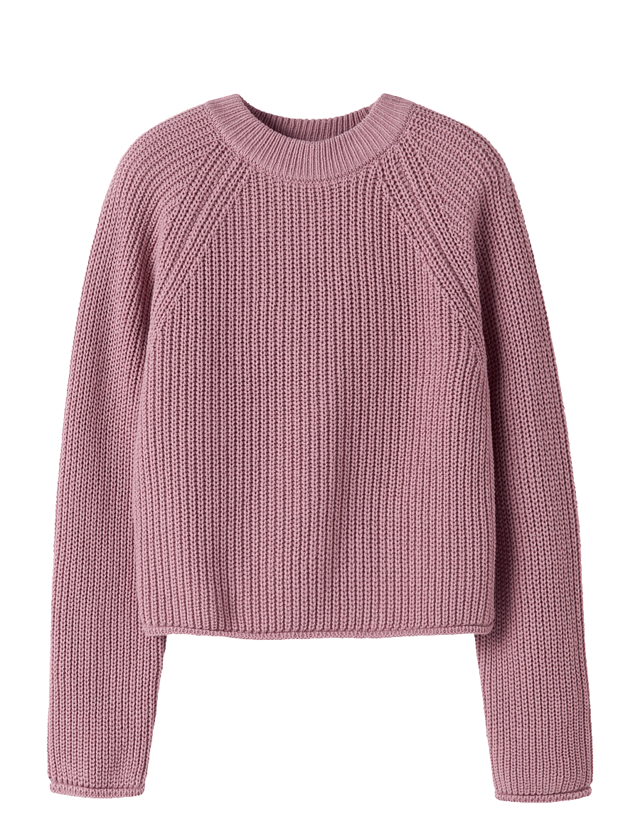 name it - NKFVENJA LS LOOSE SHORT KNIT - swetry - lilas - 0