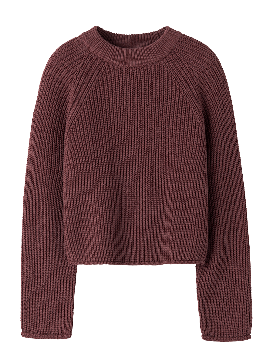 name it - NKFVENJA LS LOOSE SHORT KNIT - stickade tröjor - wild ginger - 0