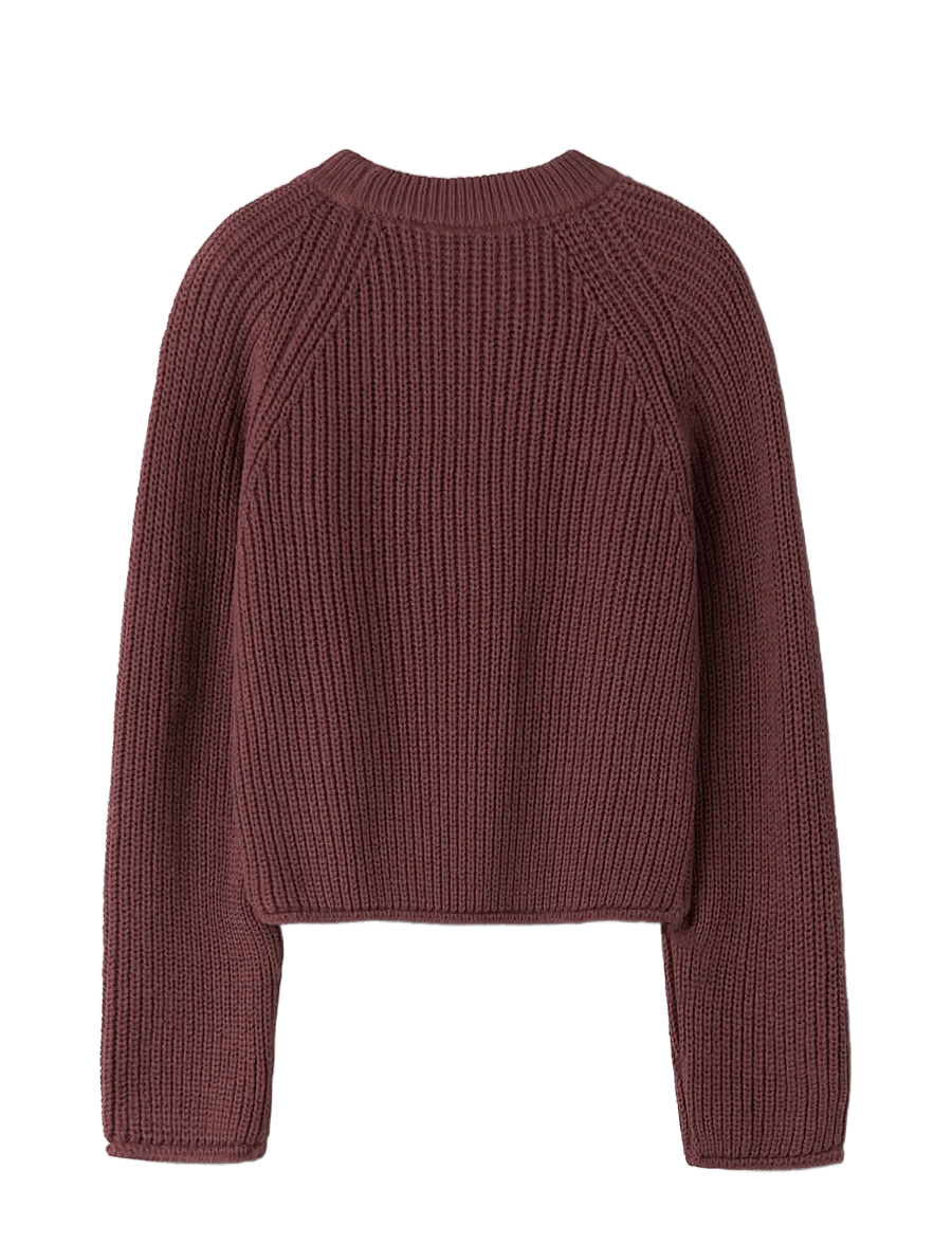 name it - NKFVENJA LS LOOSE SHORT KNIT - stickade tröjor - wild ginger - 1