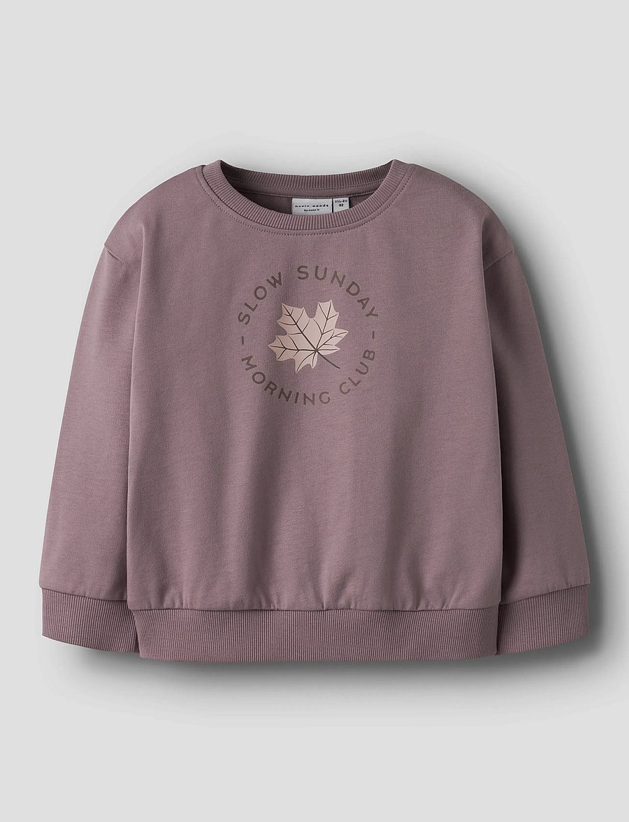 name it - NMFVILOUI LS RLX SWEAT BRU - sweatshirts - toadstool - 0