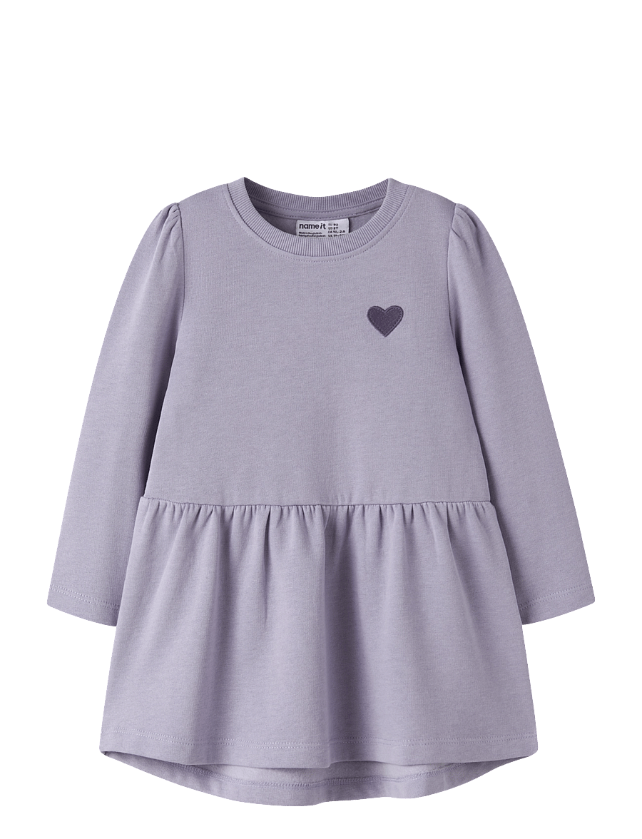 name it - NMFVIMA LS SWE DRESS BRU - laisvalaikio suknelės ilgomis rankovėmis - heirloom lilac - 0