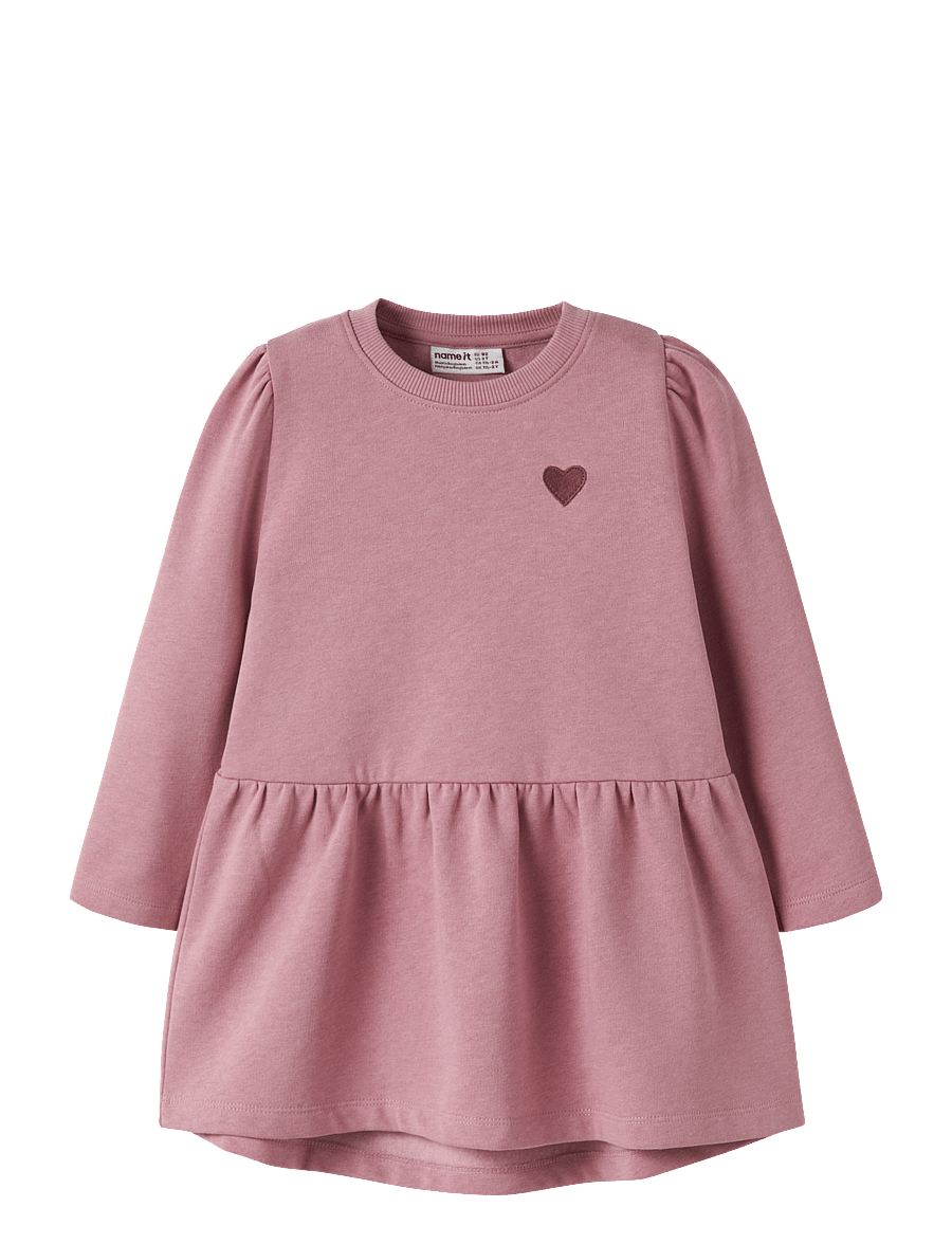 name it - NMFVIMA LS SWE DRESS BRU - pikkade varrukatega vabaajakleidid - lilas - 0