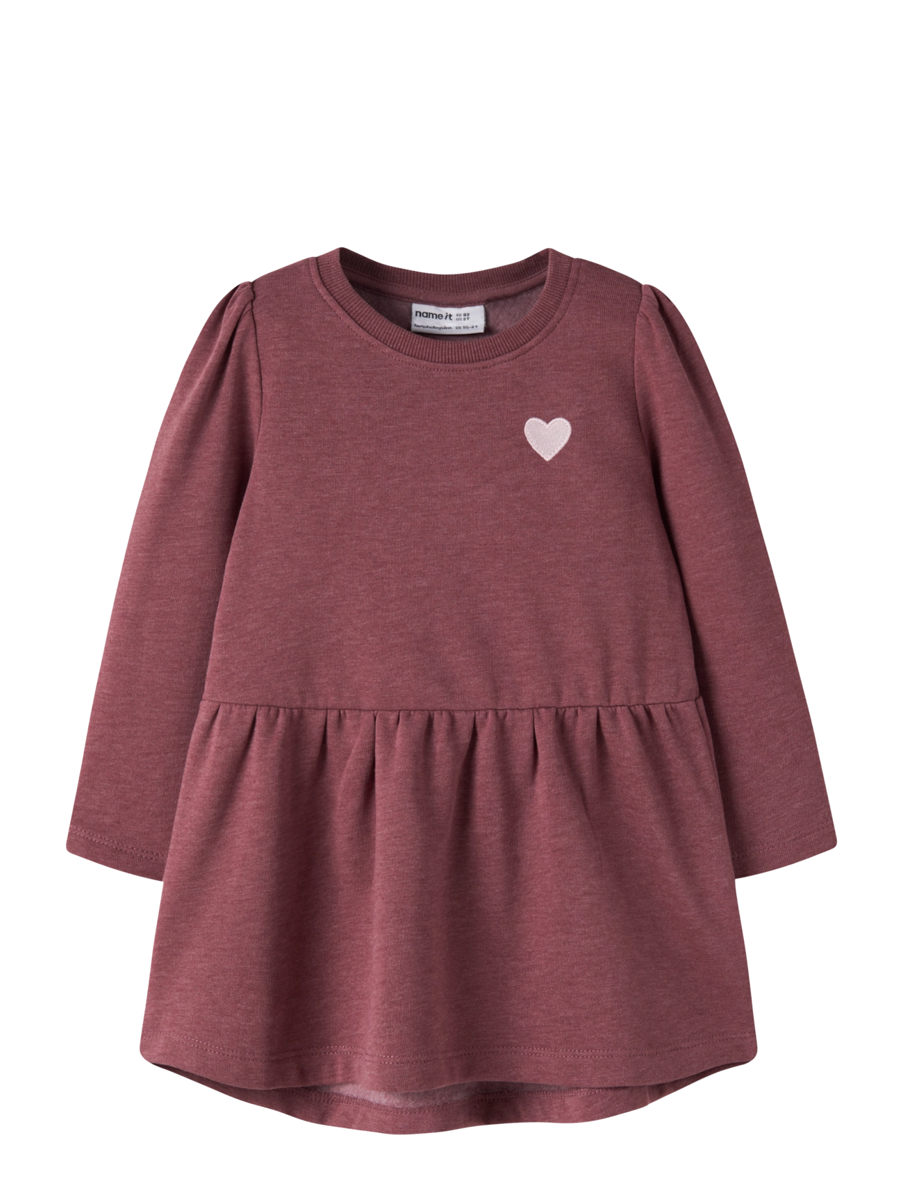 name it NMFVIMA LS SWE DRESS BRU - Name it - WILD GINGER / burgundy