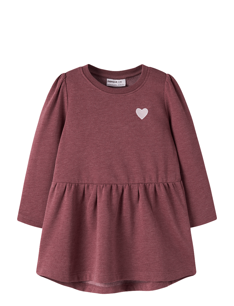 name it - NMFVIMA LS SWE DRESS BRU - langærmede hverdagskjoler - wild ginger - 0