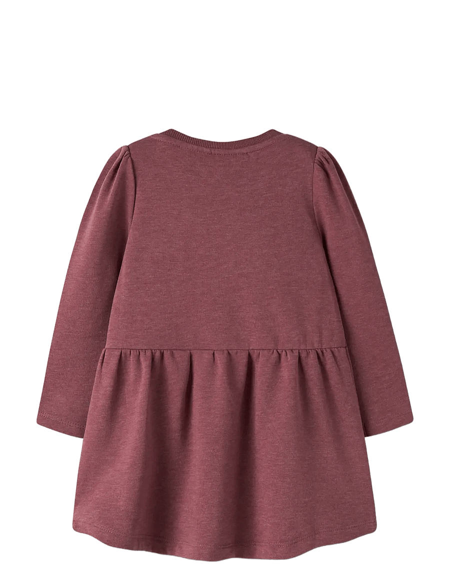 name it - NMFVIMA LS SWE DRESS BRU - langærmede hverdagskjoler - wild ginger - 1