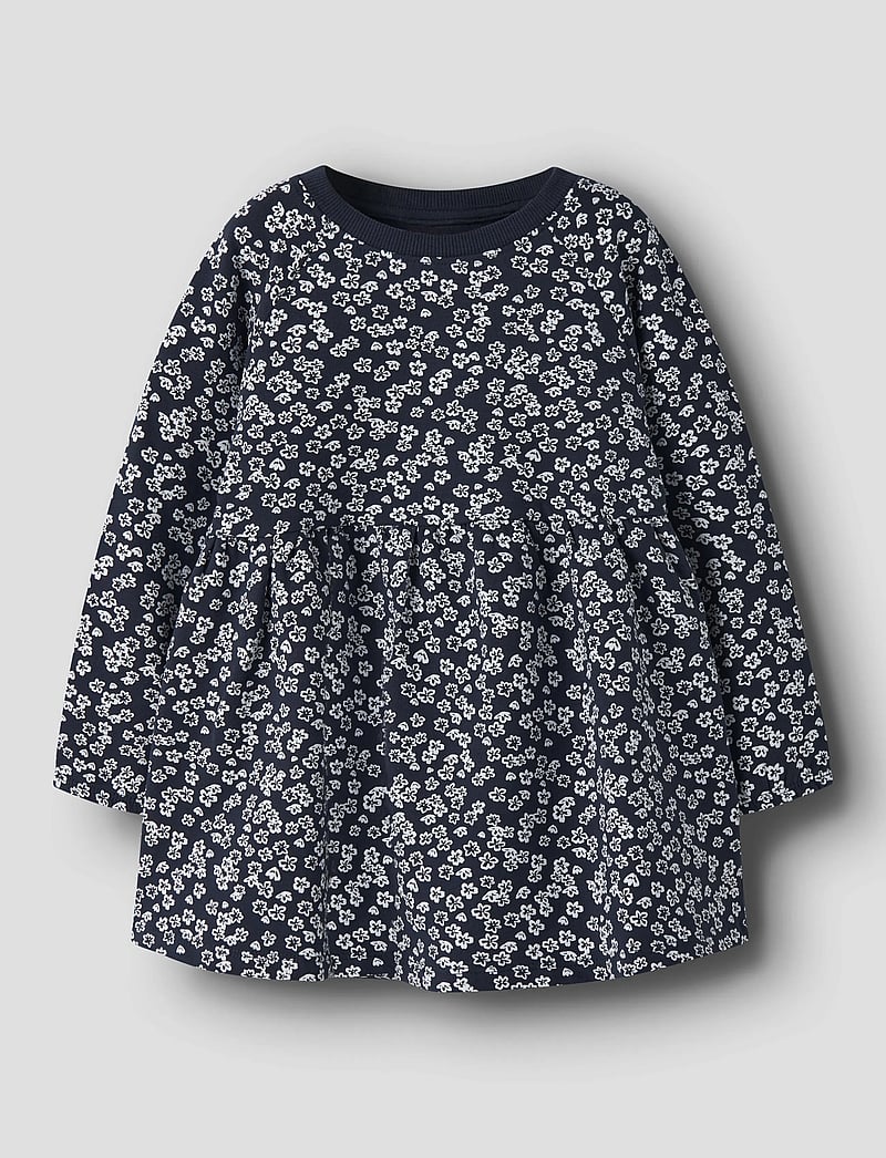 name it - NMFVOLTA LS SWE DRESS BRU - pikkade varrukatega vabaaja kleidid - navy blazer - 0