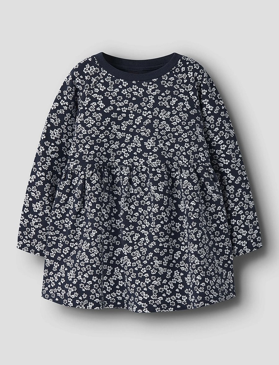name it - NMFVOLTA LS SWE DRESS BRU - pikkade varrukatega vabaaja kleidid - navy blazer - 0