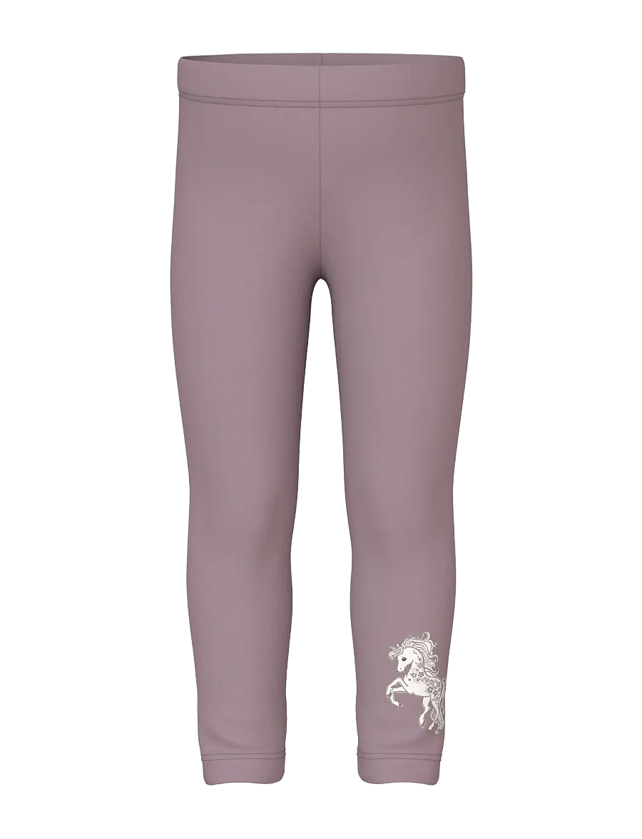 name it - NMFDAVINA AOP SWE LEGGING BRU - leggings - elderberry - 0