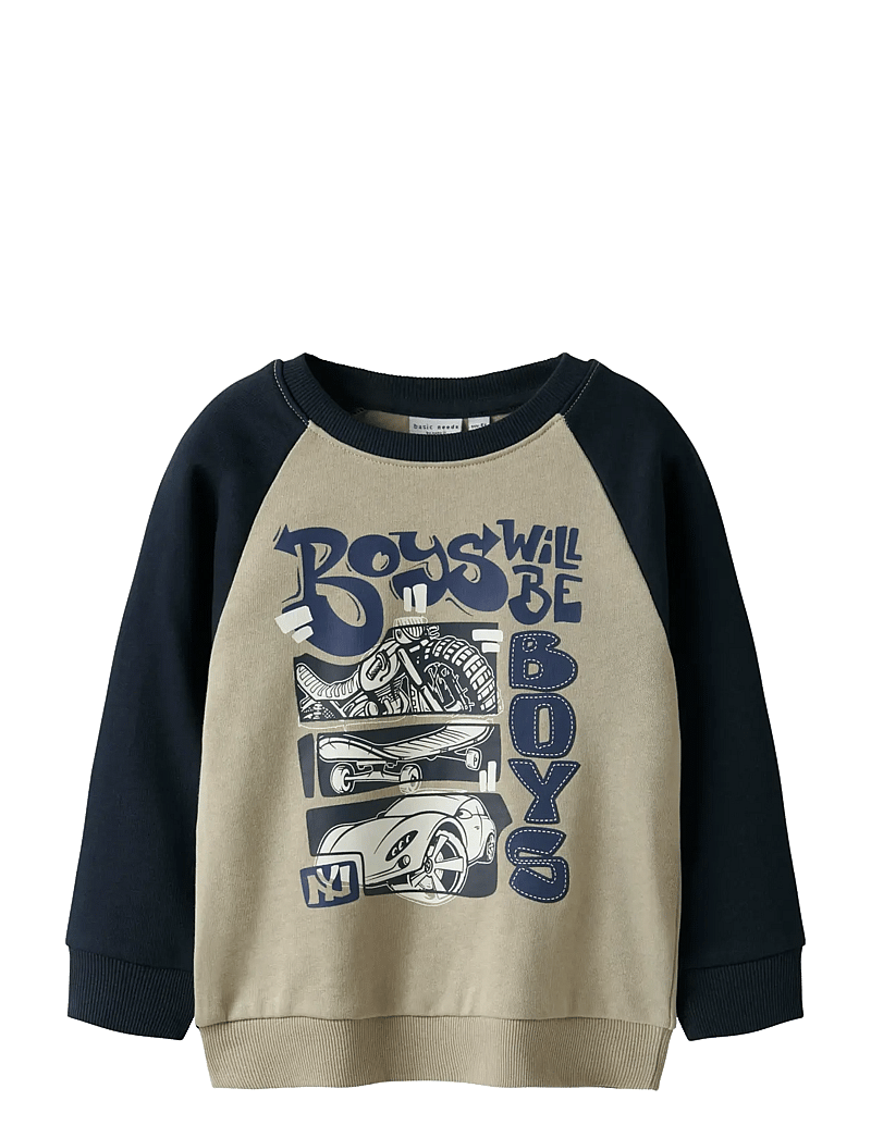 name it - NMMVILDAR LS SWEAT BOX BRU - sweatshirts - island fossil - 0