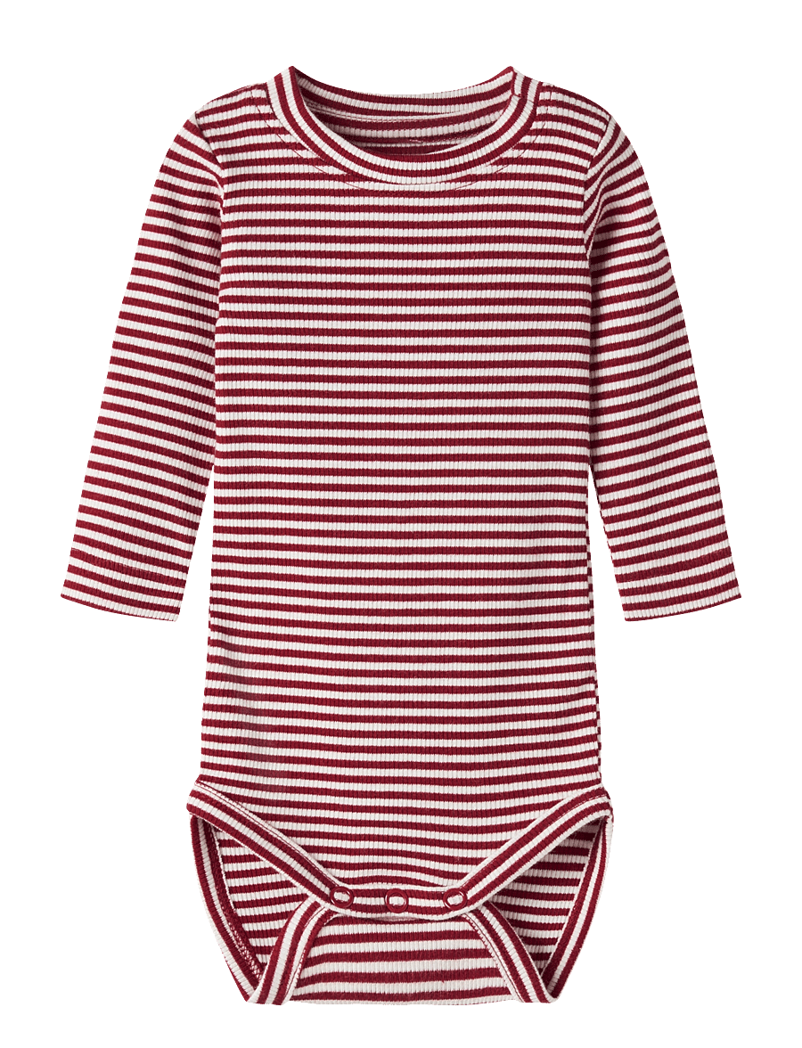 name it - NBNDAB M LS BODY - langärmelige bodys - red dahlia - 0