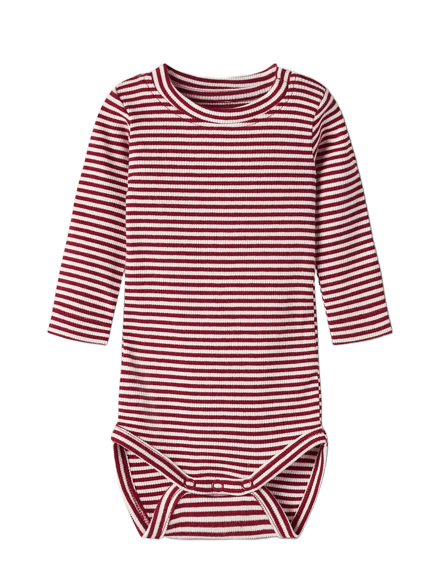 name it - NBNDAB M LS BODY - langärmelige bodys - red dahlia - 2