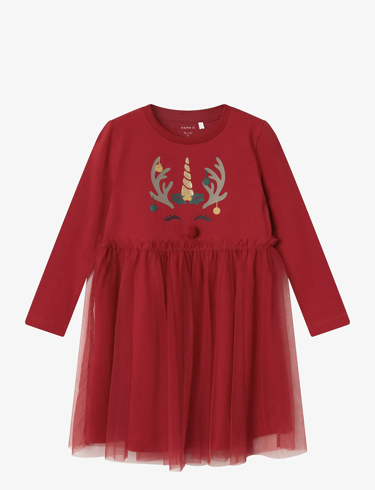 name it - NMFRJUL LS DRESS - partykleider - jester red - 0