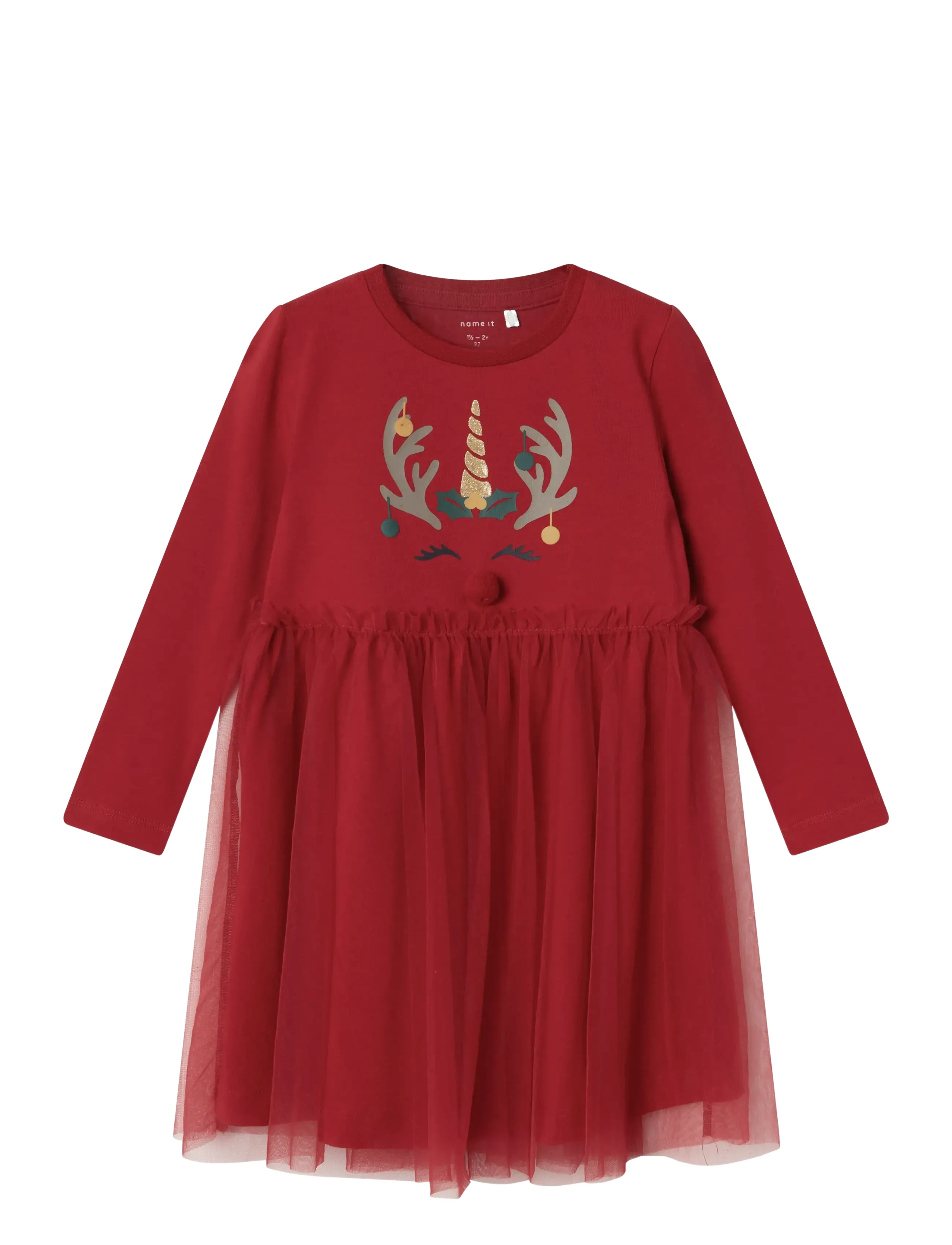 name it NMFRJUL LS DRESS - Kjoler - JESTER RED / red