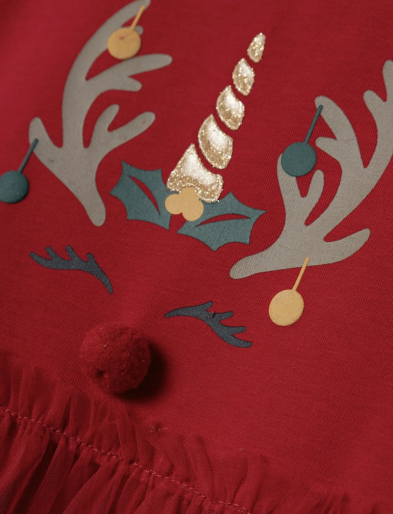 name it - NMFRJUL LS DRESS - partydresses - jester red - 2