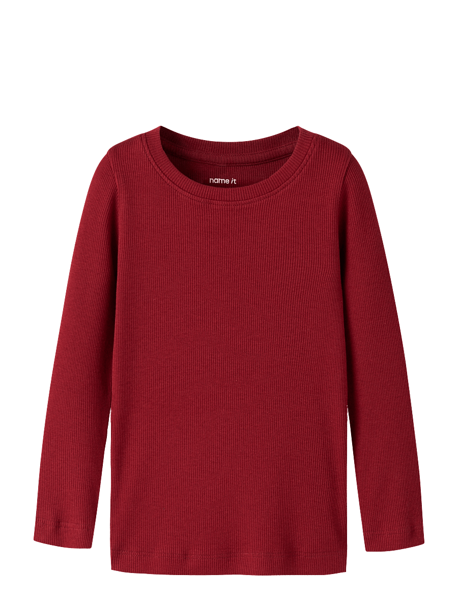 name it - NMNKAB XSL TOP - langærmede t-shirts - red dahlia - 0
