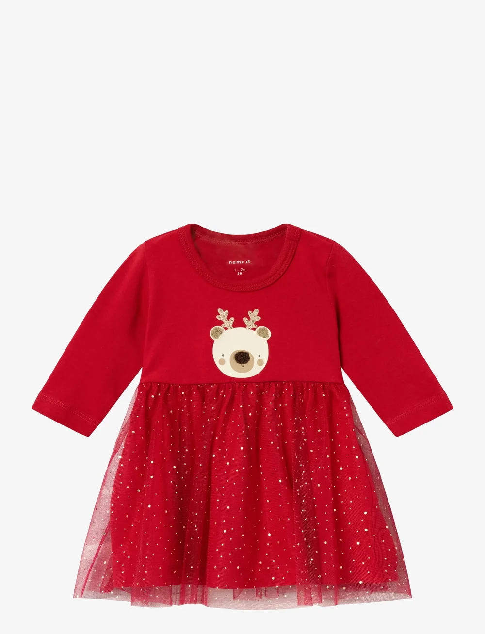name it - NBFRICHO LS DRESS - festkjoler - jester red - 0