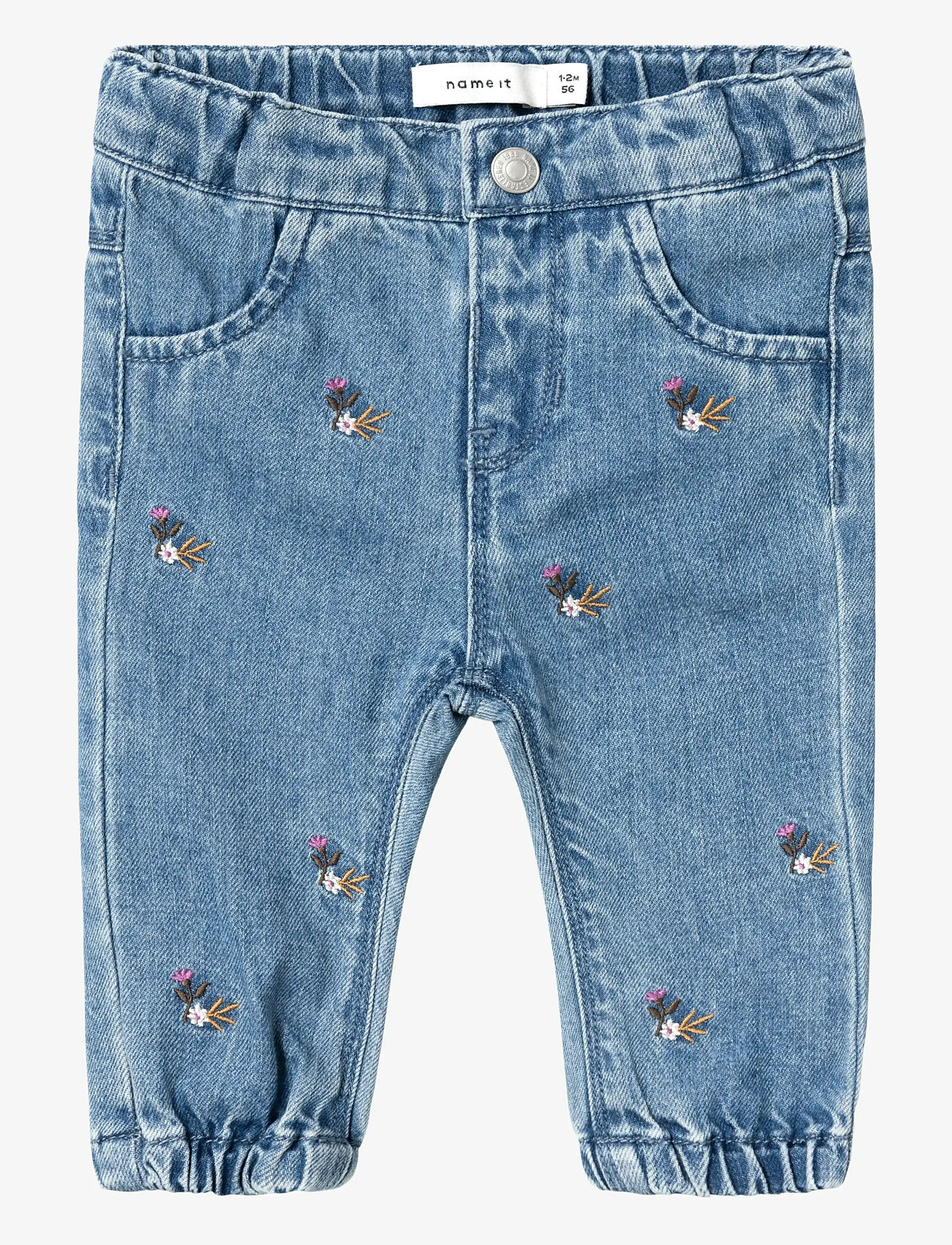 name it - NBFROSE SHAPED EMB JEANS 5321-BY  O - tavalised teksad - medium blue denim - 1