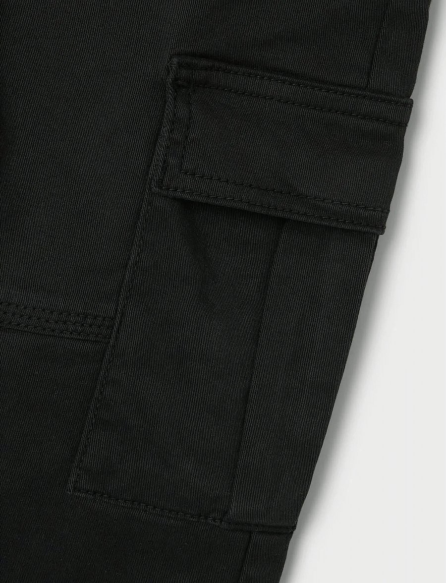 name it - NKMRYAN ST TWI CARGO PANT 5720-OT NOOS - cargohosen - black - 2