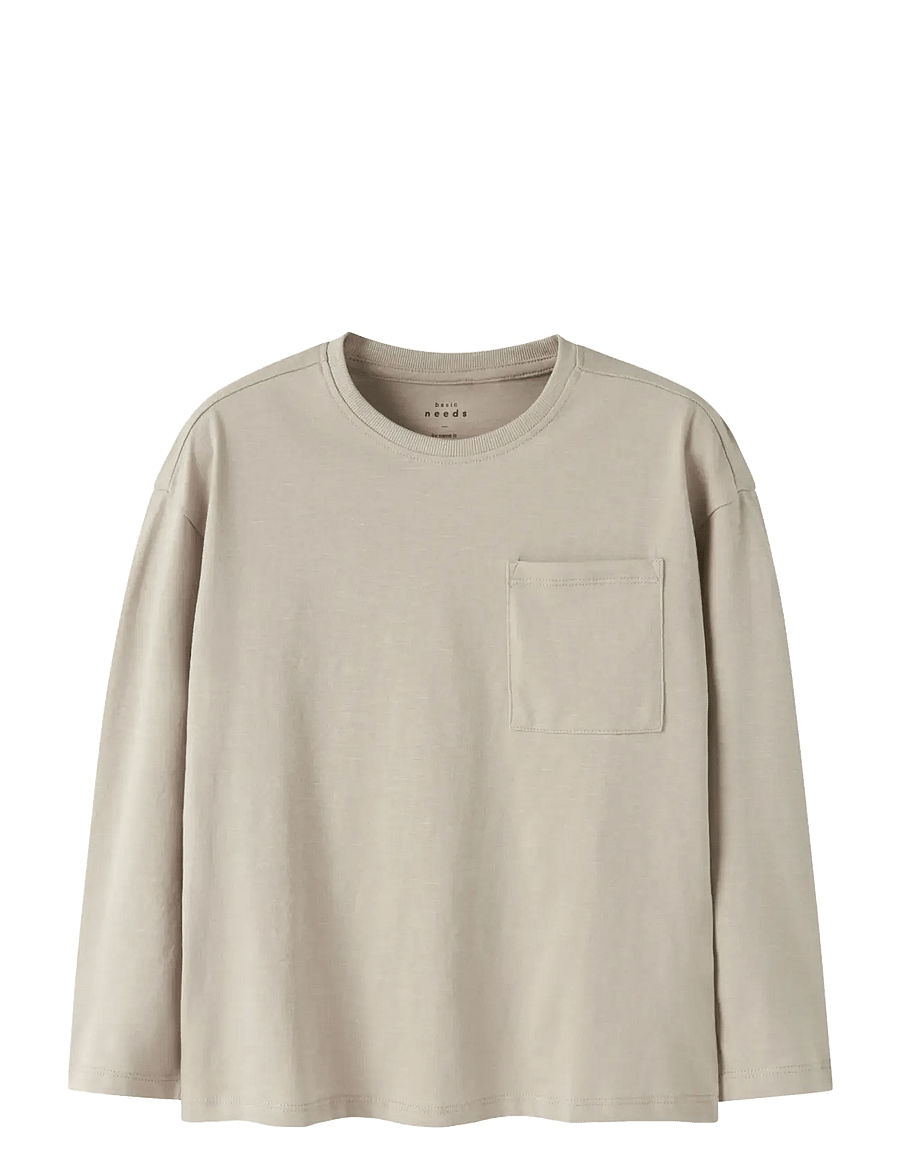 name it - NKMVEBBE LS RLX TOP - långärmade t-shirts - island fossil - 1